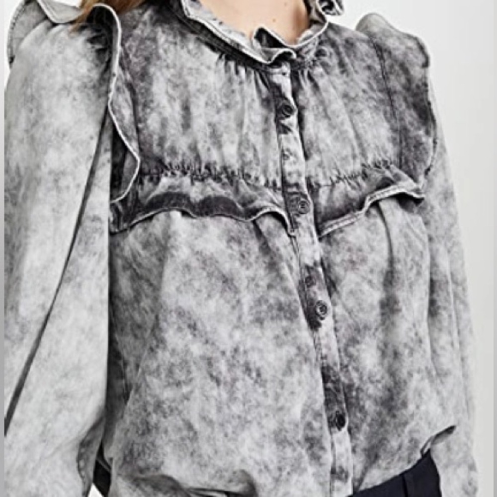 Isabel Marant Gray Ruffled Women's Top brand mew no tag